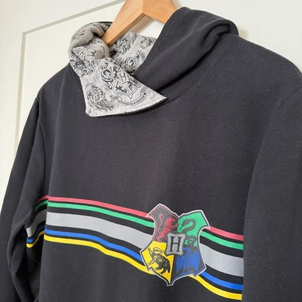 Harry Potter Hogwarts Hoodie Sweatshirt Youth Unisex Sz 2XL Black Pullover